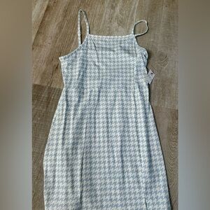 Girls blue and white summer dress